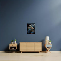Canvas Poster: Modern Art, Pirate Design, Whimsical Home Decor