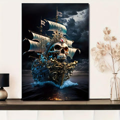 Canvas Poster: Modern Art, Pirate Design, Whimsical Home Decor