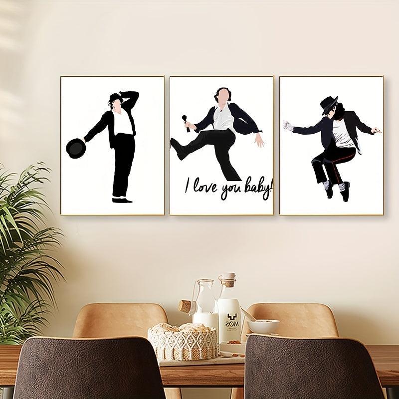 Pop Music Singer Dancer Style Canvas Painting Poster Set