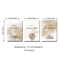 3pcs Canvas Poster Small Fresh Plant Flowers Ideal Gift For Bedroom Decor