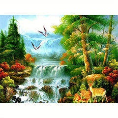 DIY 5D Round Diamond Painting Kit for Adults - Home Wall Decor Landscape Craft