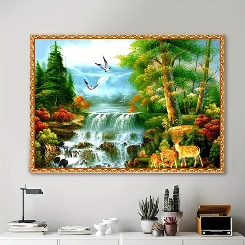 DIY 5D Round Diamond Painting Kit for Adults - Home Wall Decor Landscape Craft