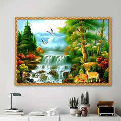 DIY 5D Round Diamond Painting Kit for Adults - Home Wall Decor Landscape Craft