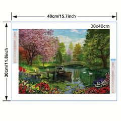 DIY 5D Round Diamond Painting Kit for Adults - Home Wall Decor Landscape Craft