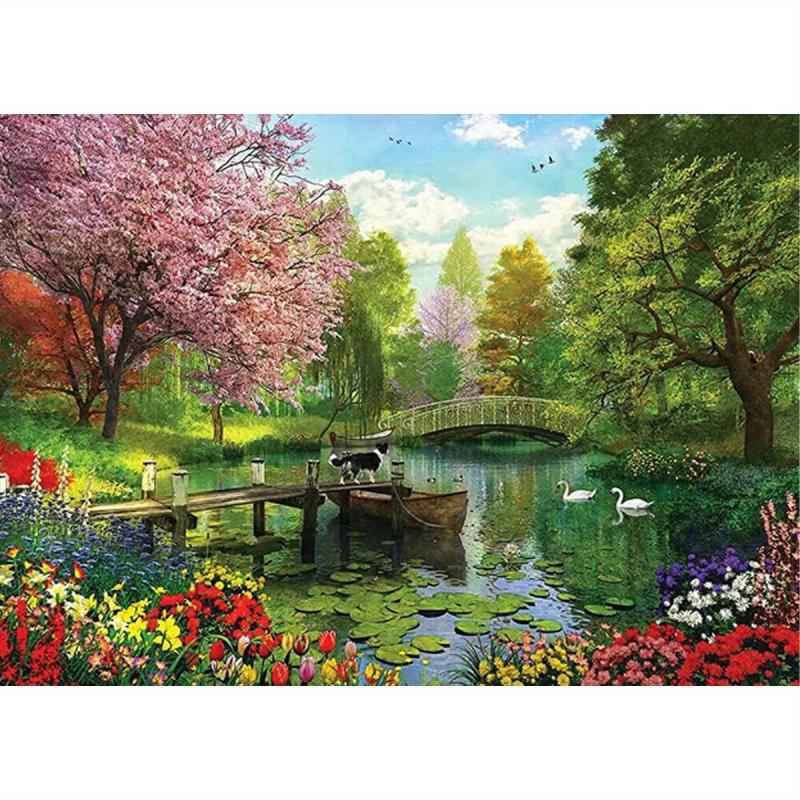 DIY 5D Round Diamond Painting Kit for Adults - Home Wall Decor Landscape Craft