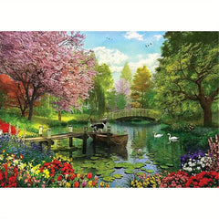DIY 5D Round Diamond Painting Kit for Adults - Home Wall Decor Landscape Craft
