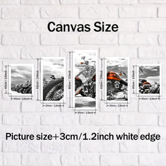 Modern Motorcycle Canvas Poster Set