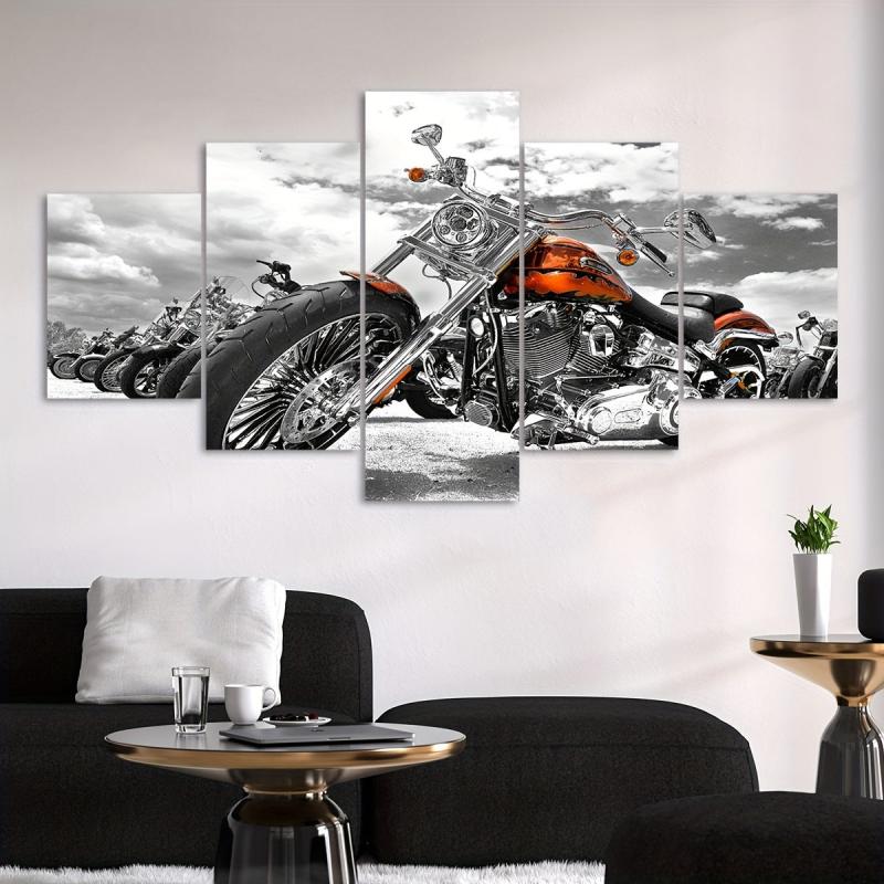 Modern Motorcycle Canvas Poster Set