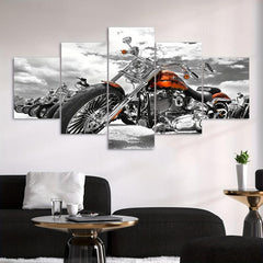 Modern Motorcycle Canvas Poster Set