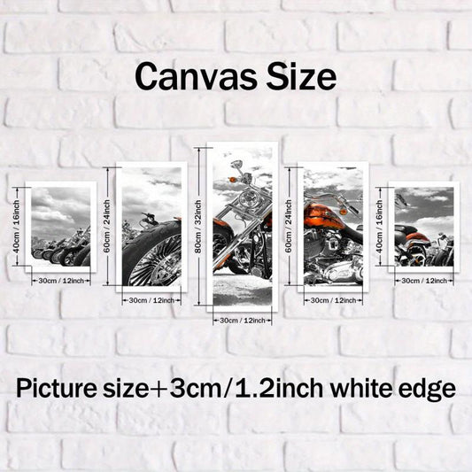 Modern Motorcycle Canvas Poster Set