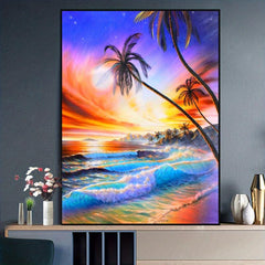 5D DIY Rhinestone Painting Kit Full Drill Round Drill 5D Art Mosaic Landscape