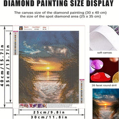5D DIY Rhinestone Painting Kit Full Drill Round Drill 5D Art Mosaic Landscape