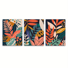 Canvas Poster Modern Art Abstract Line Flower Paintings Set