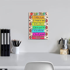 Motivational Quotes Canvas Painting Colored Pencils Wall Art