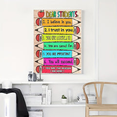 Motivational Quotes Canvas Painting Colored Pencils Wall Art