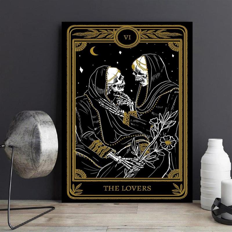 Canvas Poster Modern Art Yellow Tarot Card Ideal Gift For Bedroom Decor Wall Art