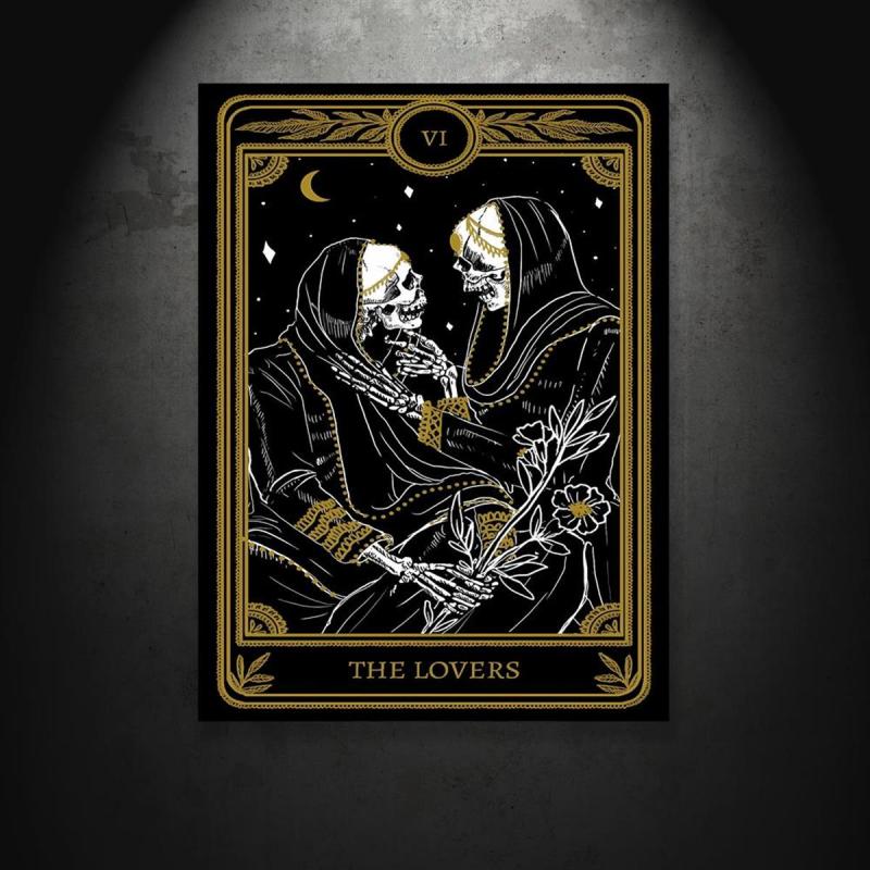 Canvas Poster Modern Art Yellow Tarot Card Ideal Gift For Bedroom Decor Wall Art