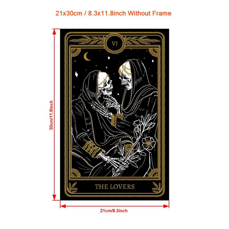 Canvas Poster Modern Art Yellow Tarot Card Ideal Gift For Bedroom Decor Wall Art