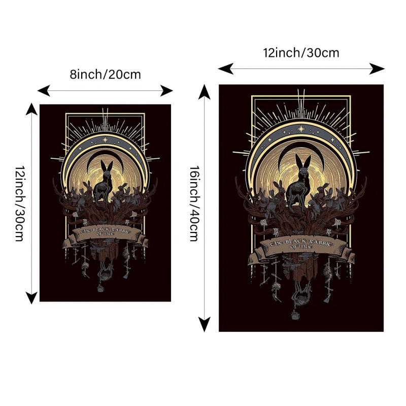 Halloween Rabbit Canvas Poster Modern Art
