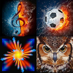 5D Diamond Painting Music Note Football Owl DIY No Frame