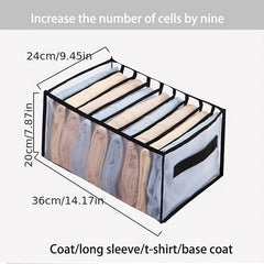Nine Compartment Storage Bag Organizer