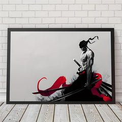 Canvas Poster Vintage Art Japanese Samurai Art Canvas Poster