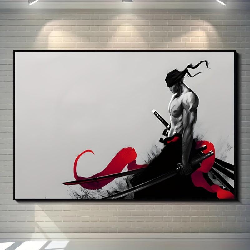 Canvas Poster Vintage Art Japanese Samurai Art Canvas Poster