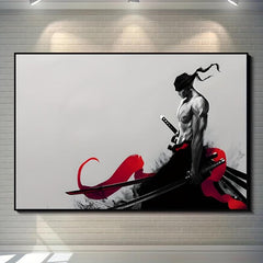 Canvas Poster Vintage Art Japanese Samurai Art Canvas Poster