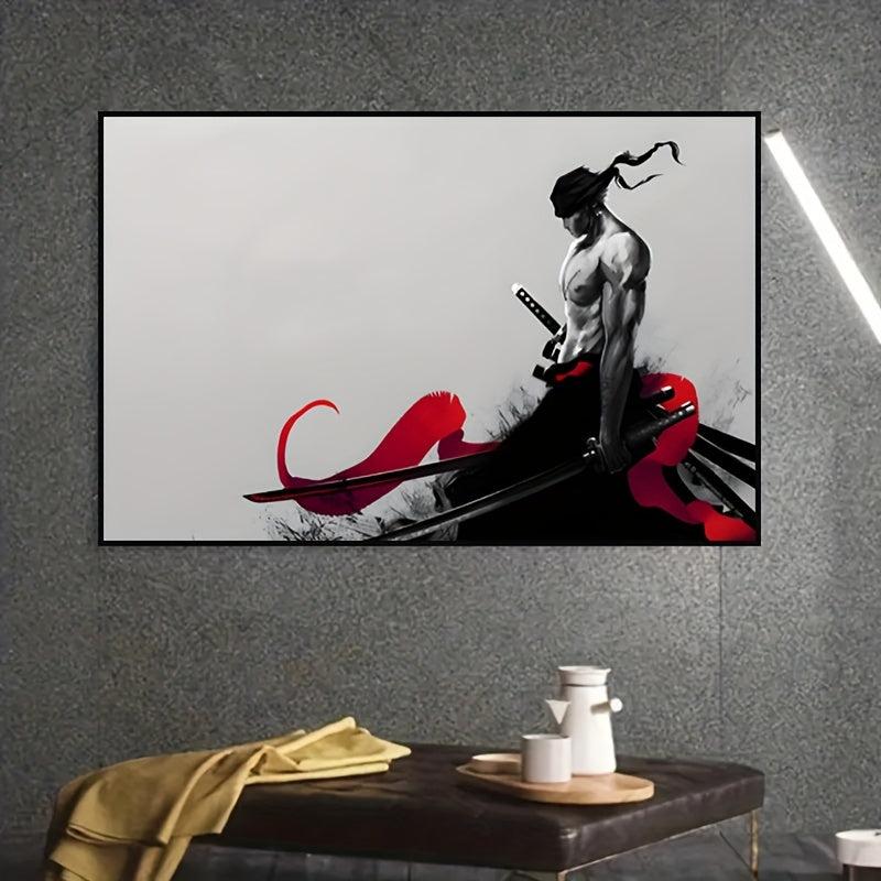 Canvas Poster Vintage Art Japanese Samurai Art Canvas Poster