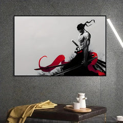 Canvas Poster Vintage Art Japanese Samurai Art Canvas Poster