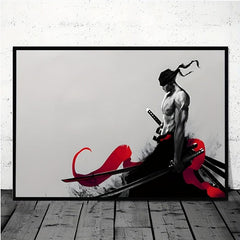 Canvas Poster Vintage Art Japanese Samurai Art Canvas Poster