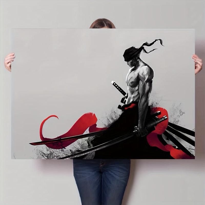 Canvas Poster Vintage Art Japanese Samurai Art Canvas Poster