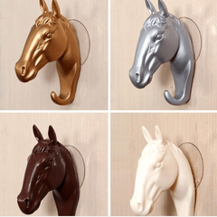 Resin Horse Decorative Wall Hook for Home Decor - Easy Mounting and Organization