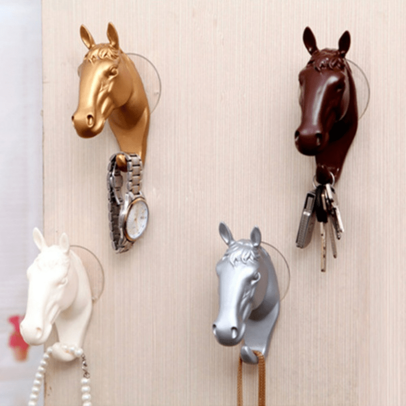 Resin Horse Decorative Wall Hook for Home Decor - Easy Mounting and Organization