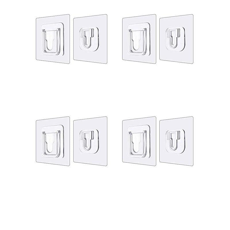 16pcs Double Sided Adhesive Wall Hooks for Bathroom and Office Hanging