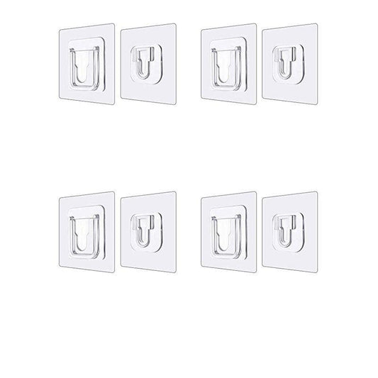 16pcs Double Sided Adhesive Wall Hooks for Bathroom and Office Hanging