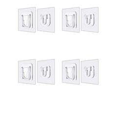 16pcs Double Sided Adhesive Wall Hooks for Bathroom and Office Hanging