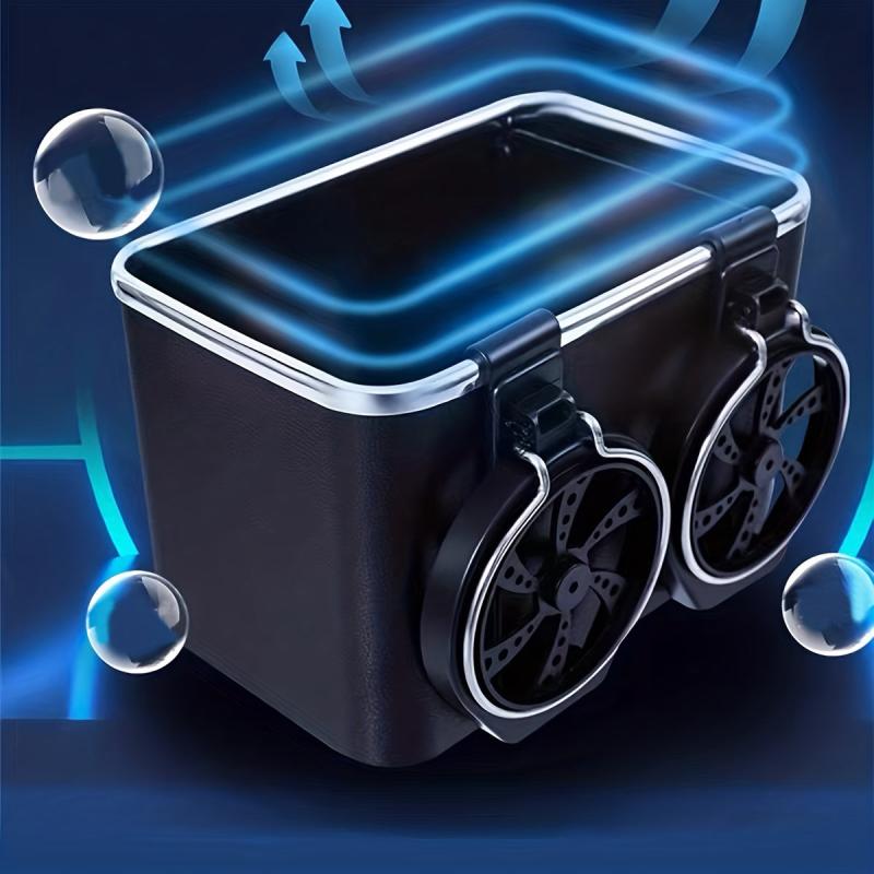 Car Tissue Box Organizer Armrest Cup Holder Wallet Cigarette Organizer Box