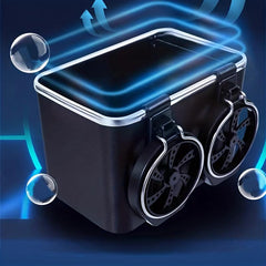 Car Tissue Box Organizer Armrest Cup Holder Wallet Cigarette Organizer Box