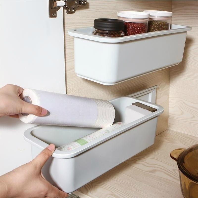Pull Out Cabinet Storage Box Bathroom Kitchen Wall Mounted Storage Box