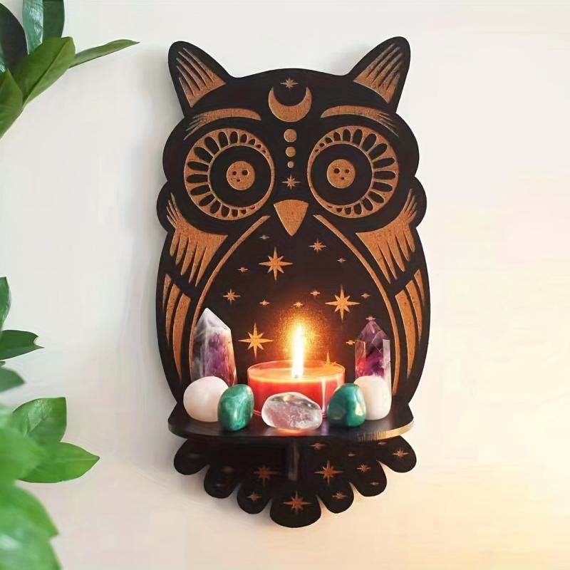 Crystal Shelf Wall Mounted Wooden Shelf for Crystals & Essential Oils