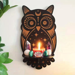 Crystal Shelf Wall Mounted Wooden Shelf for Crystals & Essential Oils