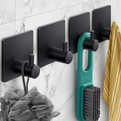 2pcs Stainless Steel Towel Hooks for Bathrooms and Kitchens