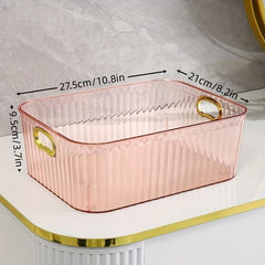 Plastic Cosm. Storage Box Light Transparent Organizer