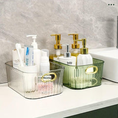 Plastic Cosm. Storage Box Light Transparent Organizer