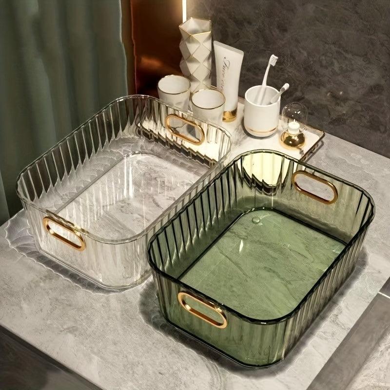 Plastic Cosm. Storage Box Light Transparent Organizer