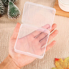 12pcs Square Plastic Storage Boxes Clear Storage Case for Small Items Beads Jewe