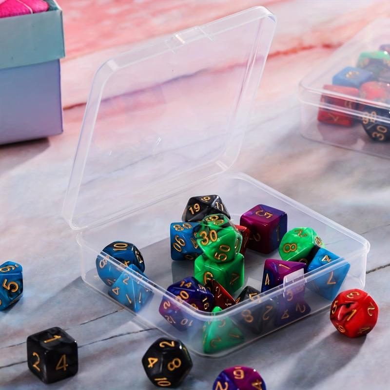 12pcs Square Plastic Storage Boxes Clear Storage Case for Small Items Beads Jewe
