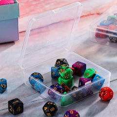 12pcs Square Plastic Storage Boxes Clear Storage Case for Small Items Beads Jewe