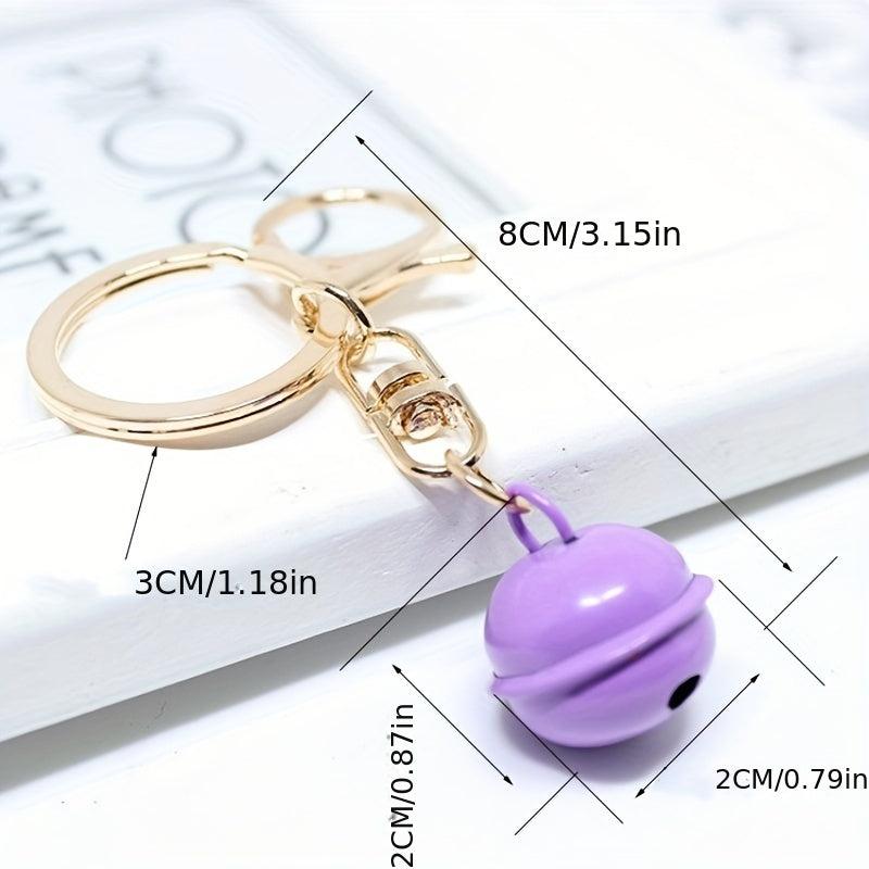 Candy Metal Cartoon Bell Keychain Bag Pendant Key Ring